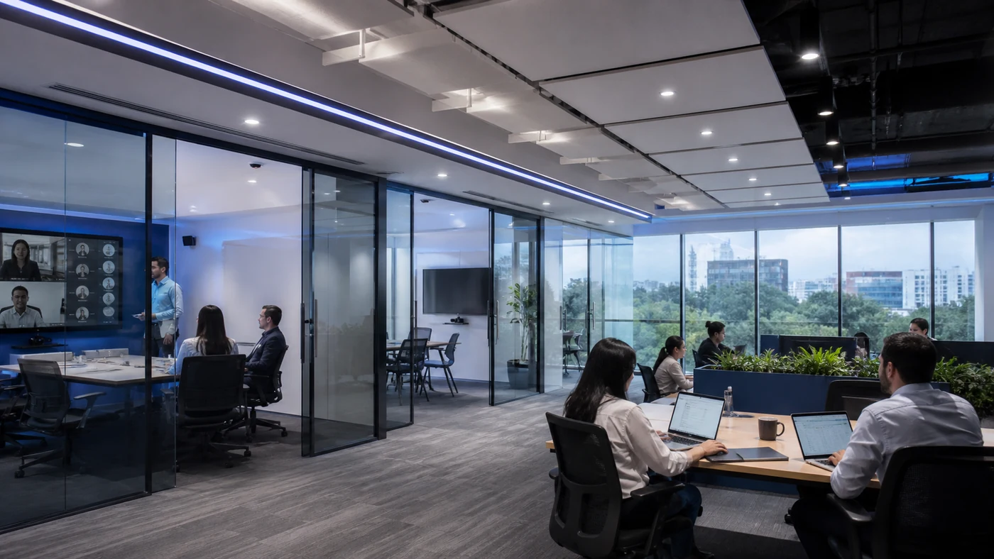 Oficinas y Empresas: entorno de aplicación del sistema de audio
